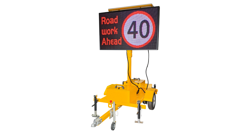 solar portable mobile trailer vms